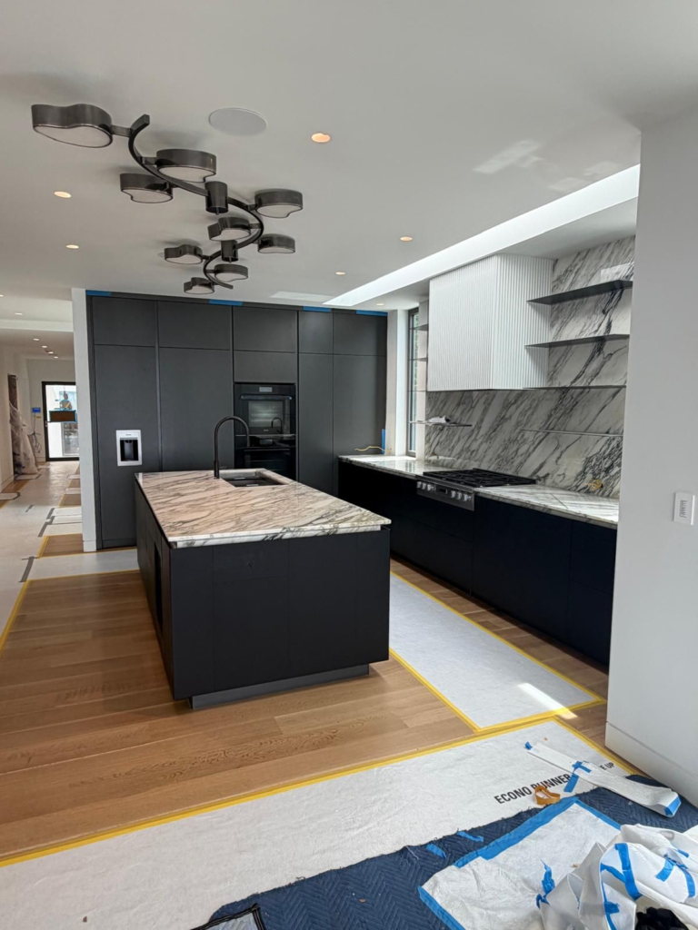 Kitchen remodeling project in Southwest Florida with custom cabinetry and stone countertops
